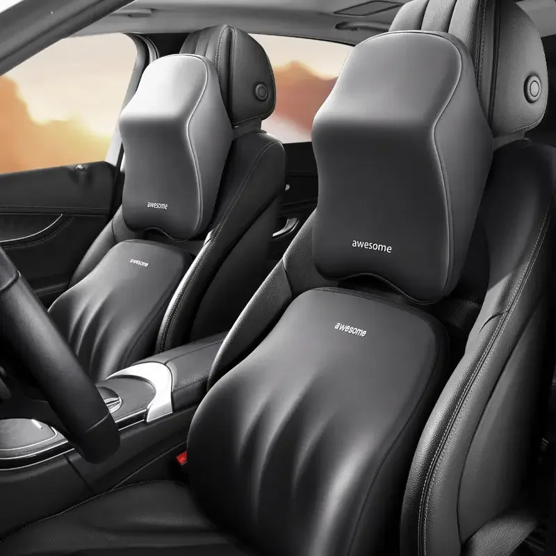 Memory Foam Car Neck Pillow Lumbar Support - НОВАЯ автомобильная поясничная поддержка спины, подголовник,