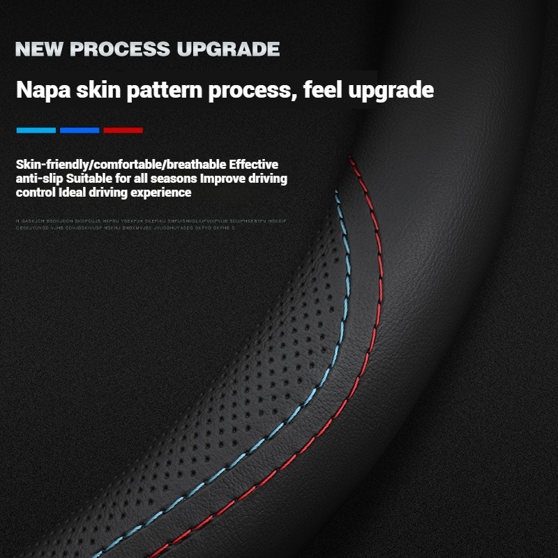 Кожаный дышащий чехол на руль  – обзор и цена Car Steering Wheel Cover Anti Slip Breathable
