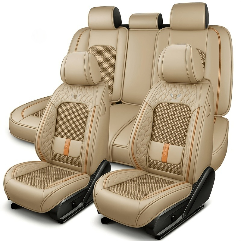 Для Peugeot 206, W205, Honda J – обзор и цена Leather Car Seat Covers Full Set Universal