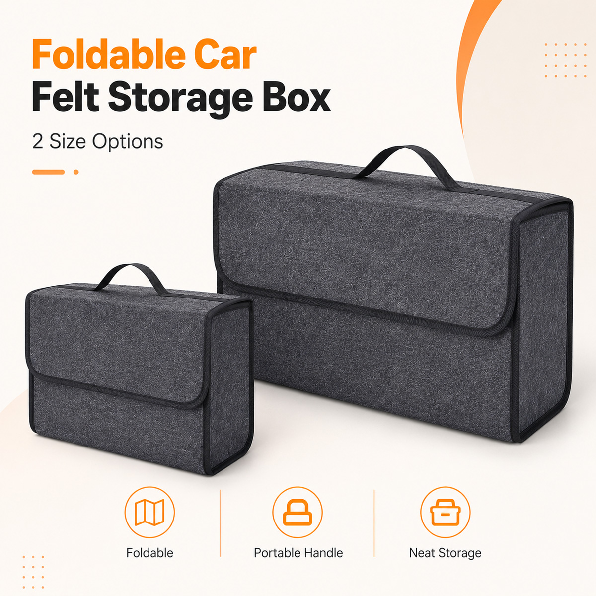 Складной войлочный органайзер  – обзор и цена Car Trunk Organizer Foldable Storage Box