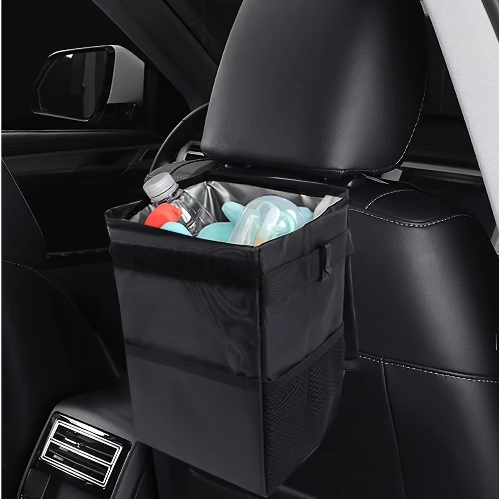 Складной автомобильный мусорны – обзор и цена Waterproof Car Trash Can With Lid